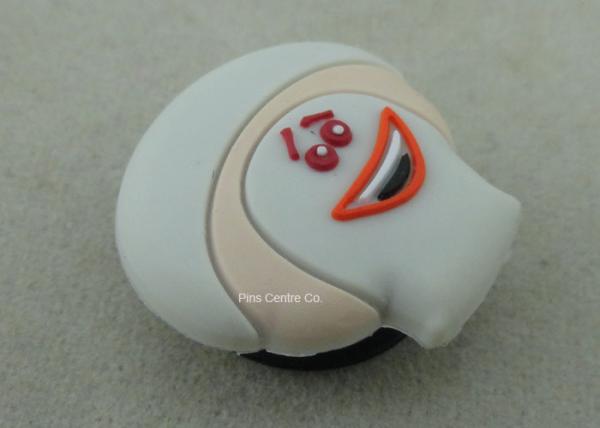 Rubber Shoe Decorate 3D PVC Lapel Pin , Promotional PVC Photo Frame Wrist Band