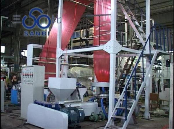 Output 65 kg/h PE Plastic blown film equipment With Auto Winder