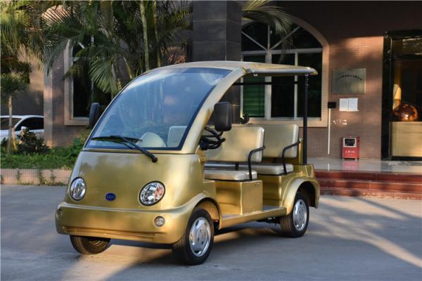 Battery Operated 4 Passenger Electric Shuttle Bus 48V DC Motor For Real Estate Hotel