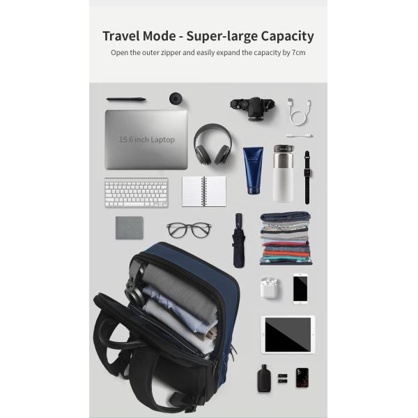 18L Business Travel Laptop Backpack Multifunction Anti Theft Mochila Daily
