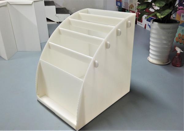 DS-002 Newspaper Retail Corrugated Plastic Display Anti Collision