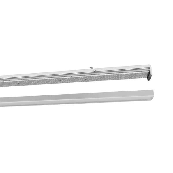 180LM/W LED Linear Trunking System Optical Lens Steel Material