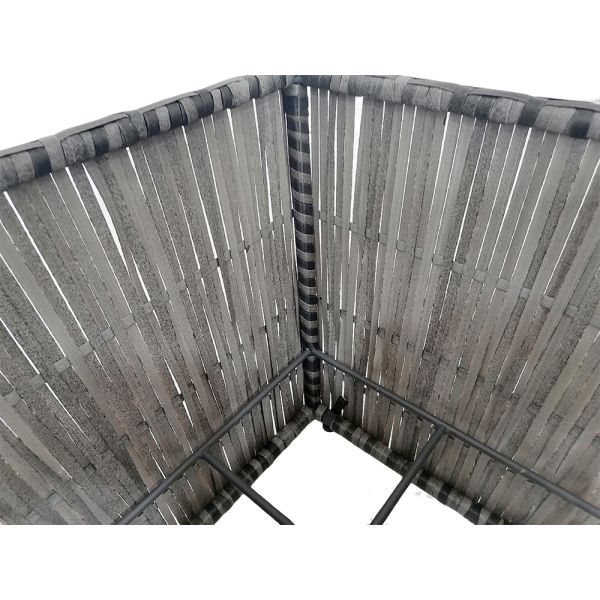 Handmade Square Shape Metal Frame Wicker Flower Pot with Plastic Original Green OEM Customized Style