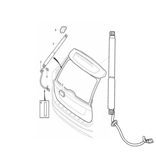 Распорка 31386706 газа Tailgate зада  XC60 XC90 электрическая 31386705 31479627