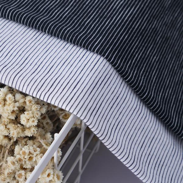 Absorción de sudor Camiseta de material rayado Tejido de algodón puro 100% cara única