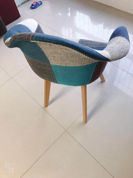 Leisure Mod Willow Patchwork Dining Chair , Sitting Patchwork Lounge Chair