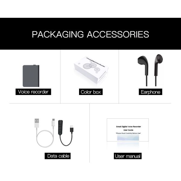 Portable Digital Voice Recorder Memory 4GB Mini Voice Activated Recorder