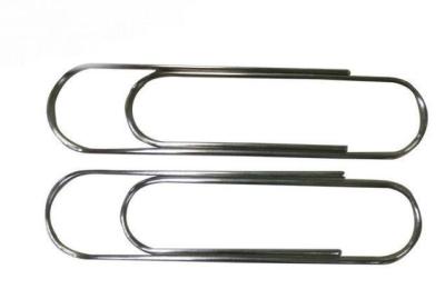 Zinc Finish 100mm Gaint Round Metal Paper Clips For Office Stationery