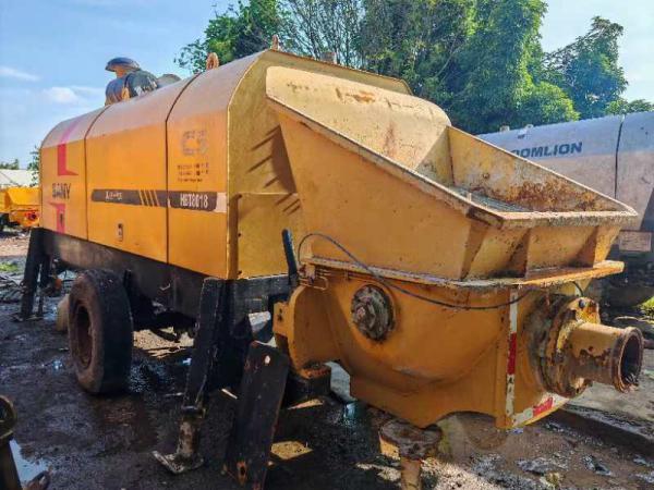 2017 original Trailer Mounted Concrete Pump Sany 8018 Stationary Trailer Pump