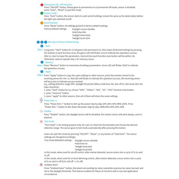 Задние края Сменный датчик движения переключатель толчок DIm 90-120VAC 6m HNT205