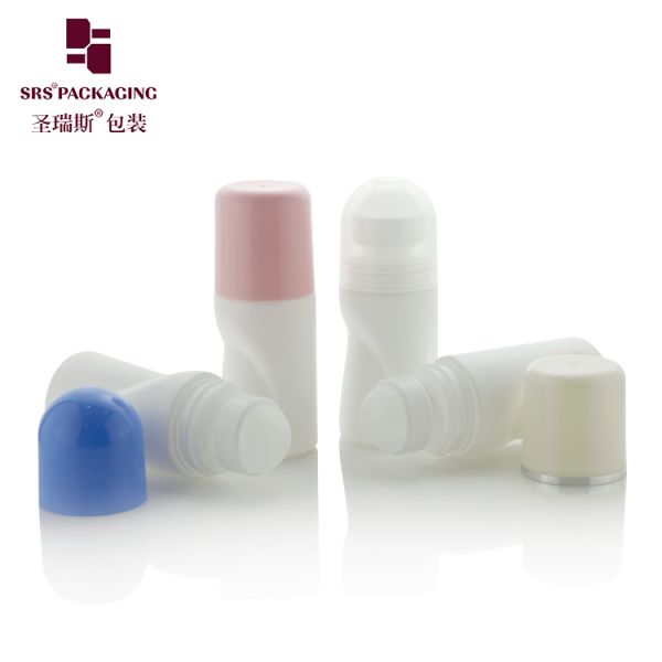RPPB 50ML Unique Shape Plastic PP Mono Roll On Deodorant Bottle