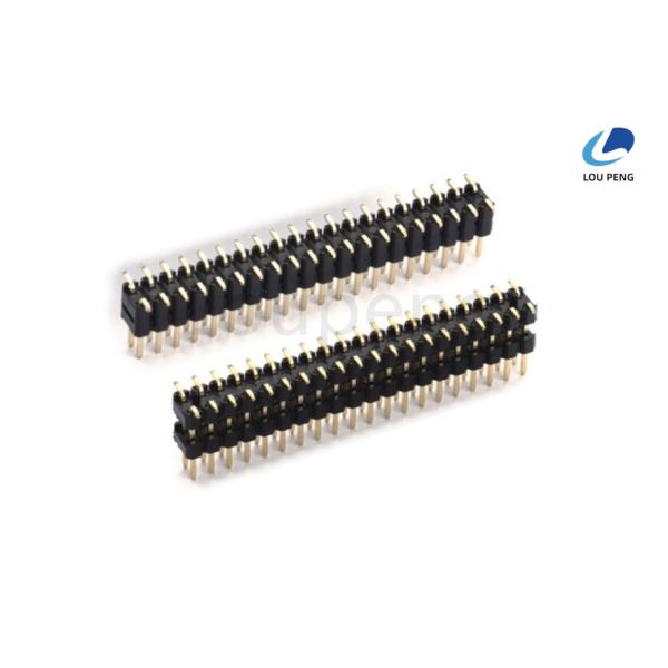 Gold Plating PIN Header Connector SMT Double Row Contact Resistance 20M Ohms Max Perfect for Compact and Circuit Board Assemblies