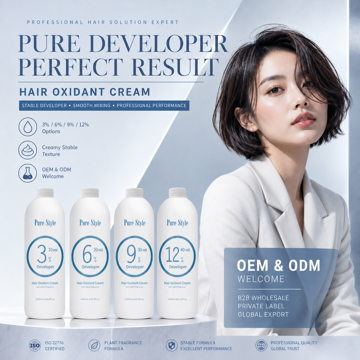 Professional Salon Use Hair Developer Oxidant Cream Color Hair Cream Developers