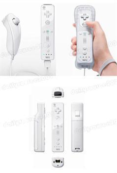 Third Party Wii Remote Nunchuck Controller With Wrist Silicone Case For Game, Golf Club