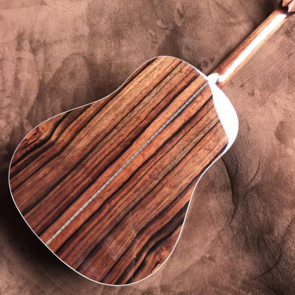 Custom J45 Body AAAA All Solid Wood Acoustic Guitar Sandalwood Back and Sides in Sunset Color with Classic Headstock Log