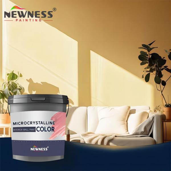 Pintura de parede interior de veludo metálico acrílico com baixo teor de COV para espaços comerciais ecológicos