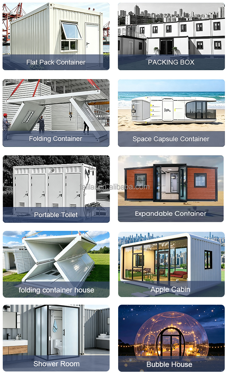 Insulated Modular 20Ft 40Ft Expandable Container House 2 3 4 Bedroom Luxury Portable Outdoor Mall Kitchen Home Sale