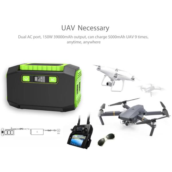150W 145Wh Portable Outdoor Emergency Power Supply 15V / 2A