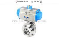 Valvas neumáticas de mariposa de 10 pulgadas con actuador de aluminio de doble acción de acero inoxidable 304 316L