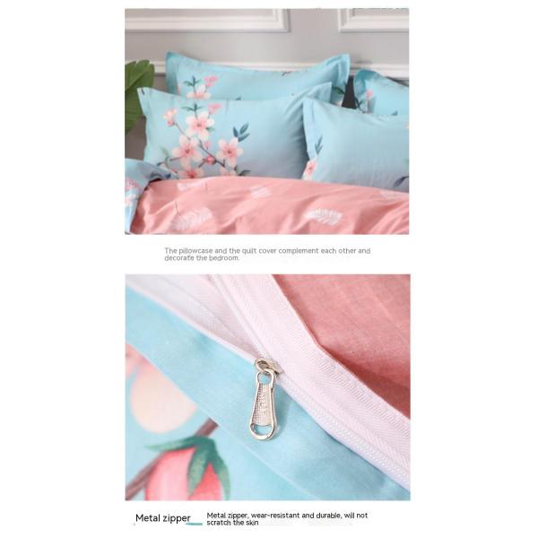 Customized Color Luxury Bed Sheet Bed Cover for 4pcs Quantity Cotton Bedding Set