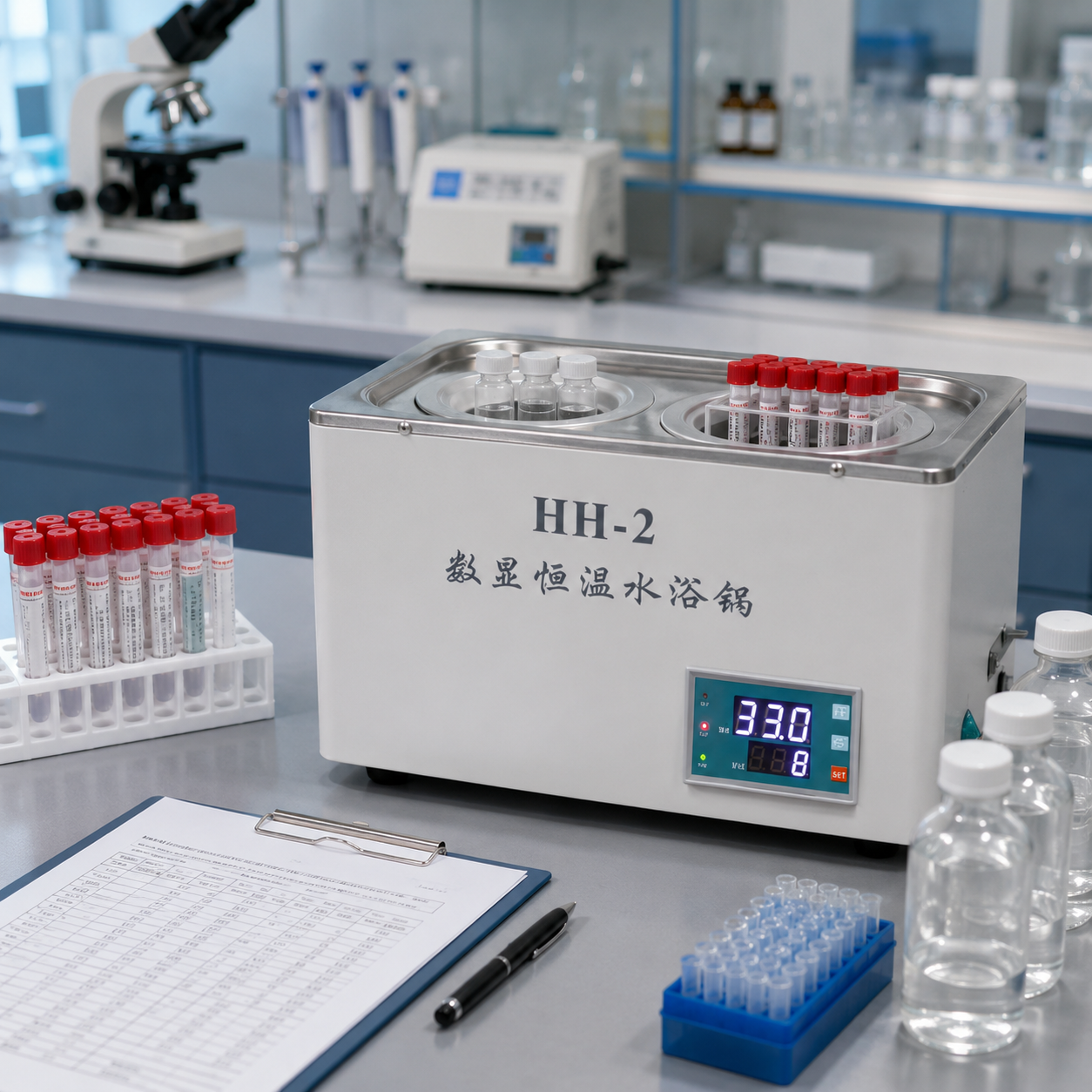 Cenlee Laboratory Reagent Incubation Dual Hole PID Digital Control Room Temp to 100C Constant Temperature Water Bath