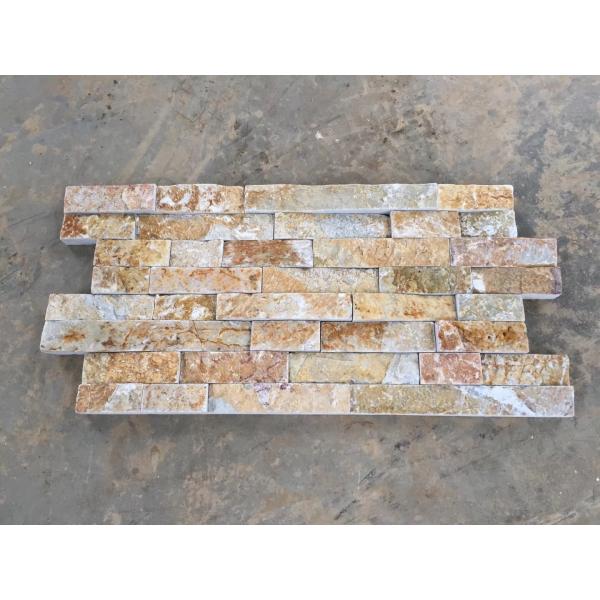 15mm Yellow Interior Exterior Natural Ledgestone Panels