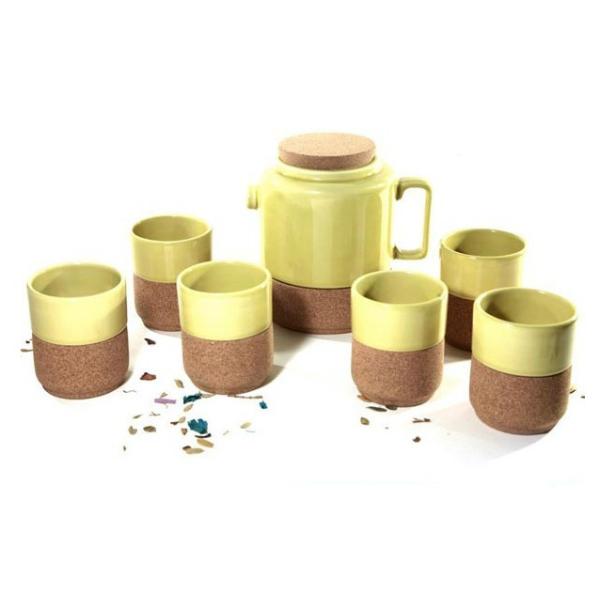7pcs Dia80mm Natural Cork Coasters Base Ceramic Teapot Mug Toxicless