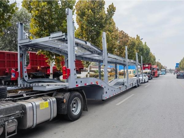 Triangle/Double Star/Double Money Tire Double Deck Lifting SUV Car Carrier Semi Trailer