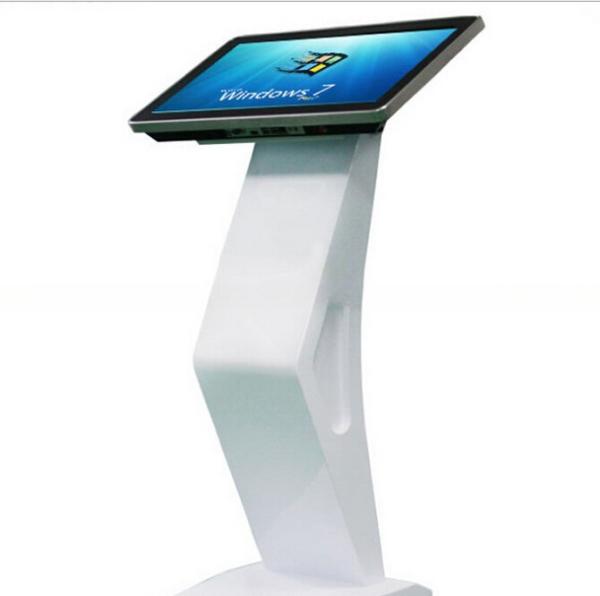 24 inch floor based capacitive multi touch computer kiosk interactive self-service info terminal with intel i3 i5 i7