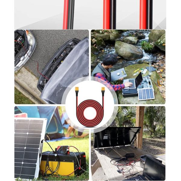 10AWG 12AWG Male to Female XT60 XT60H Connector Extension Adapter Cable for RC Battery Power Station Solar Panel