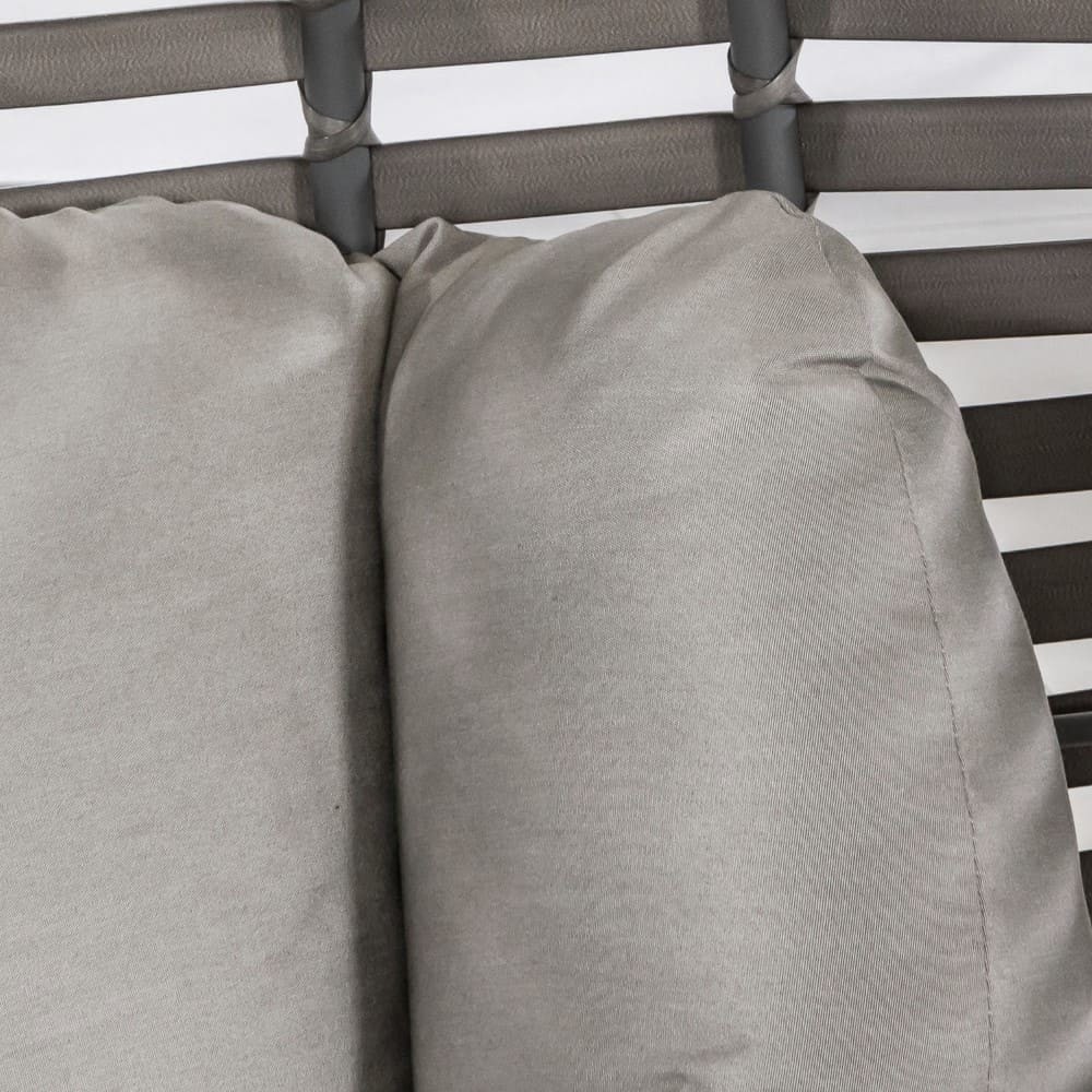 Metal Frame All Weather Hanging Chair with Polyester Cushion and Garden Single Seating