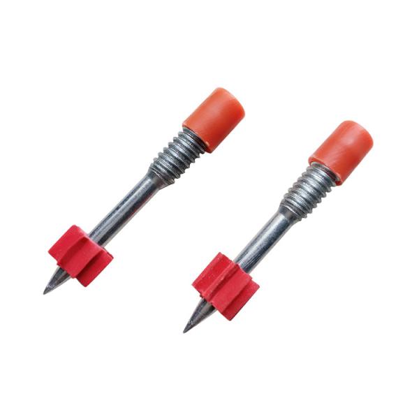 Steel  Powder Actuated Fasteners M1/4-14UNC Thread Drive Pins With Cap