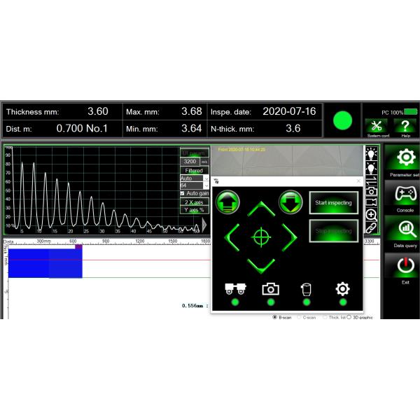 Probador magnético TG-M70 de la medida del grueso de la corrosión de la correa eslabonada del arrastramiento magnético de EMAT