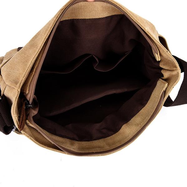 16.5 / 17 Inch Flap Men Sling Crossbody Laptop Canvas Shoulder Messenger Bag For Men