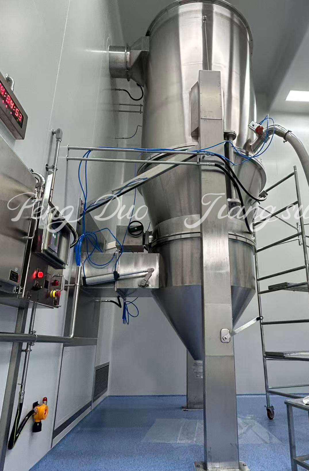 High Efficiency Vertical Fluid Bed Dryer Granulator | Continuous Fluidized Bed Equipment