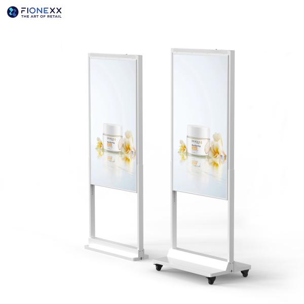 Affichage LCD numérique ultra-mince suspendu 25 mm 55 pouces intérieur double face