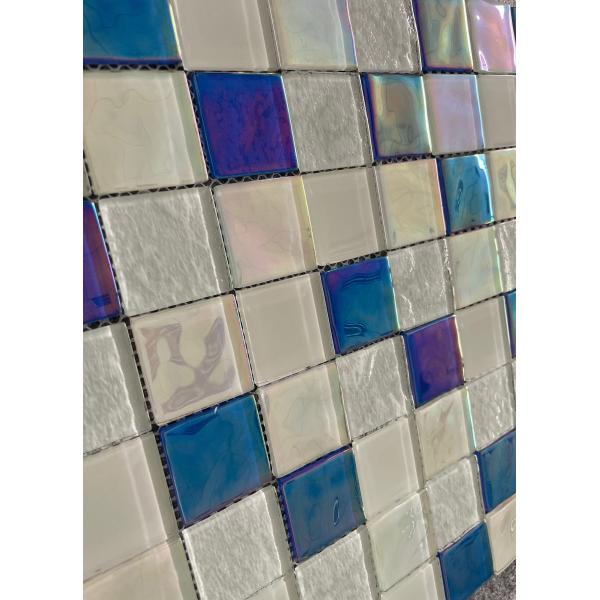 Electroplated Glass Mosaic Tiles 300x300mm for Swimming Pools