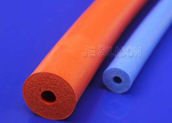 Thermal Insulation Silicone Foam Tube Buffed Surface 4-80mm Wall Thickness