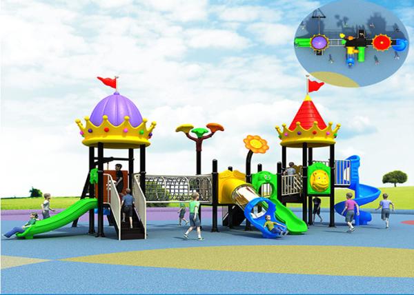 Big Kids Plastic Playground Equipment For Daycare Centers Fadeproof Crackproof