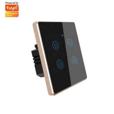 Apoio esperto remoto do controle de Timer&Voice do interruptor da luz da parede do interruptor padrão UE/USA do agregado familiar do grupo da moldura 4 do metal