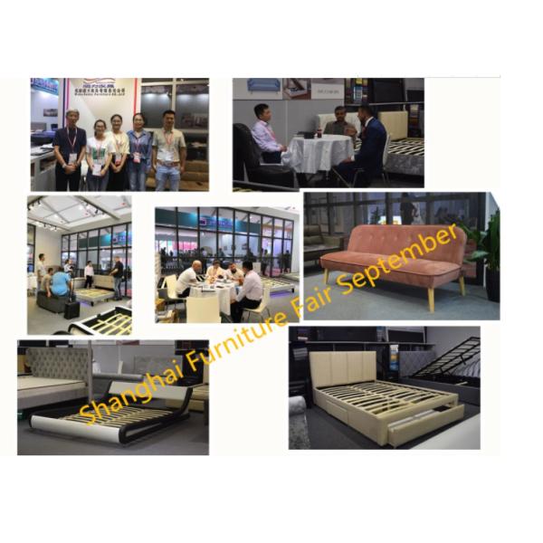 Полноразмерные высокие изготовители кровати кожи кровати хранения подъема газа изголовья