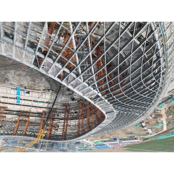52M - 152M  Prefab Steel Structure Multi Function 0.5kN/M2 Stadium Steel Structure Design