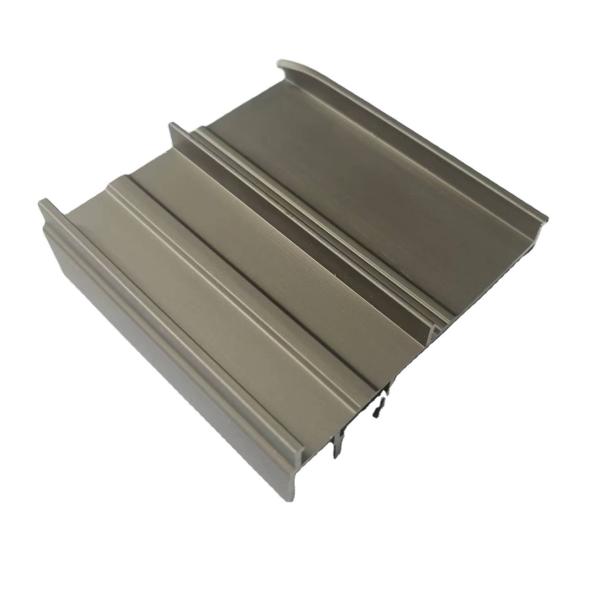 Champagne Electrophoresis Anodized Aluminum Profiles For Glass Doors