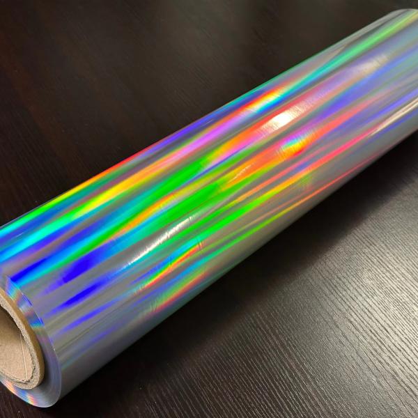 Película de laminación térmica PET metalizada holográfica para impresión de envases comerciales