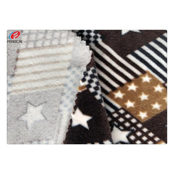 Ткань бархата лайкра печати меха Faux для одеяла 95%Polyester
