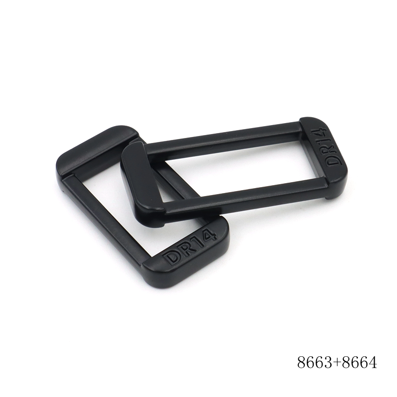 Zinc Alloy Rectangle Square Loop Buckle 31mm Inner Height Black Metal Strap Keeper Bag Hardware for Handbag Backpack Webbing