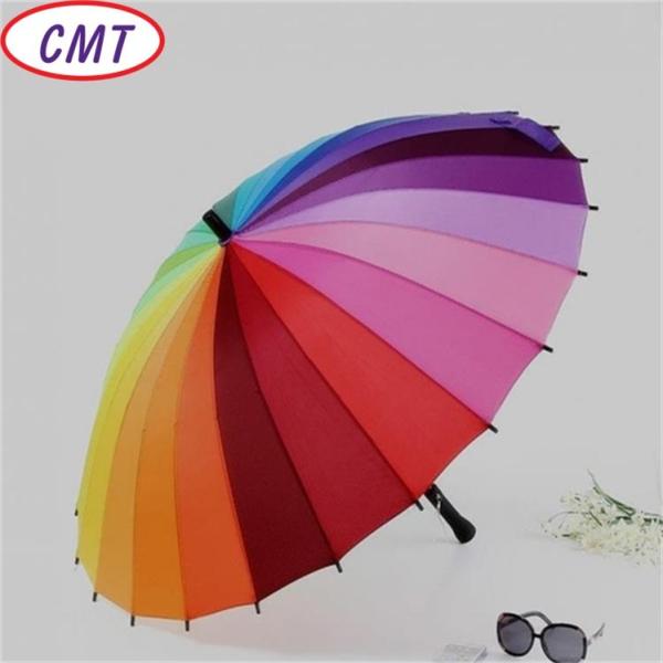 Requested Rainbow Umbrella 210D 100% Polyester Fabric with Medium Thickness Request