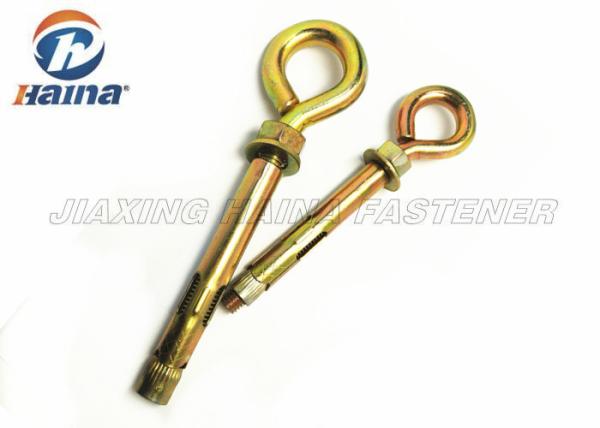 Metric Thread Concrete Fixing Zinc Plated Eye Bolt With Sleeve Anchor