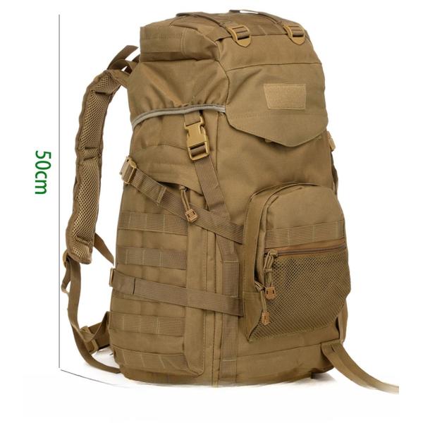 Large Capacity Black Backpack for Outdoor Sport made of PVC Lining and 600D Polyester