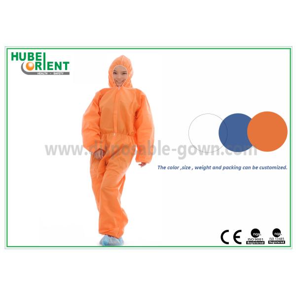 Hooded Nonwoven Disposable Microporous Coverall With Foot Cover